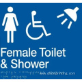 Customize ABS Braille Signs Unisex Toilet